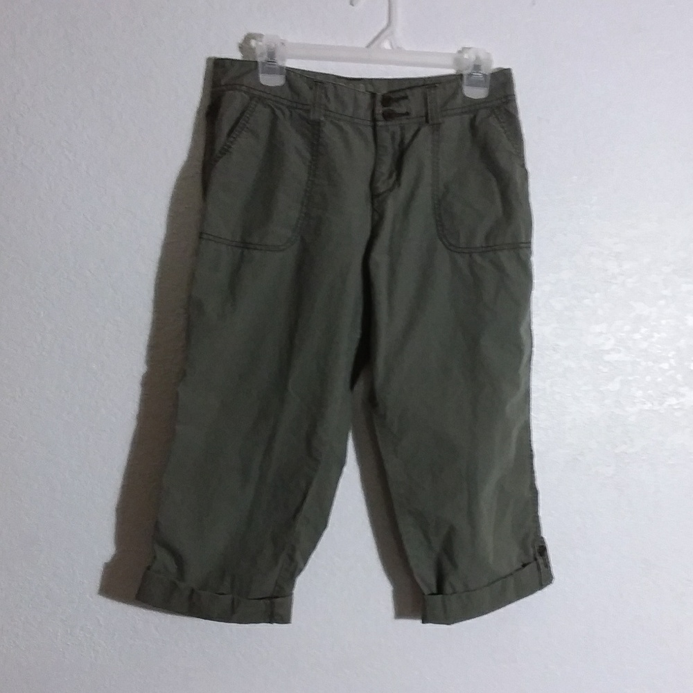 Sonoma W32 x L20 dusty olive capris